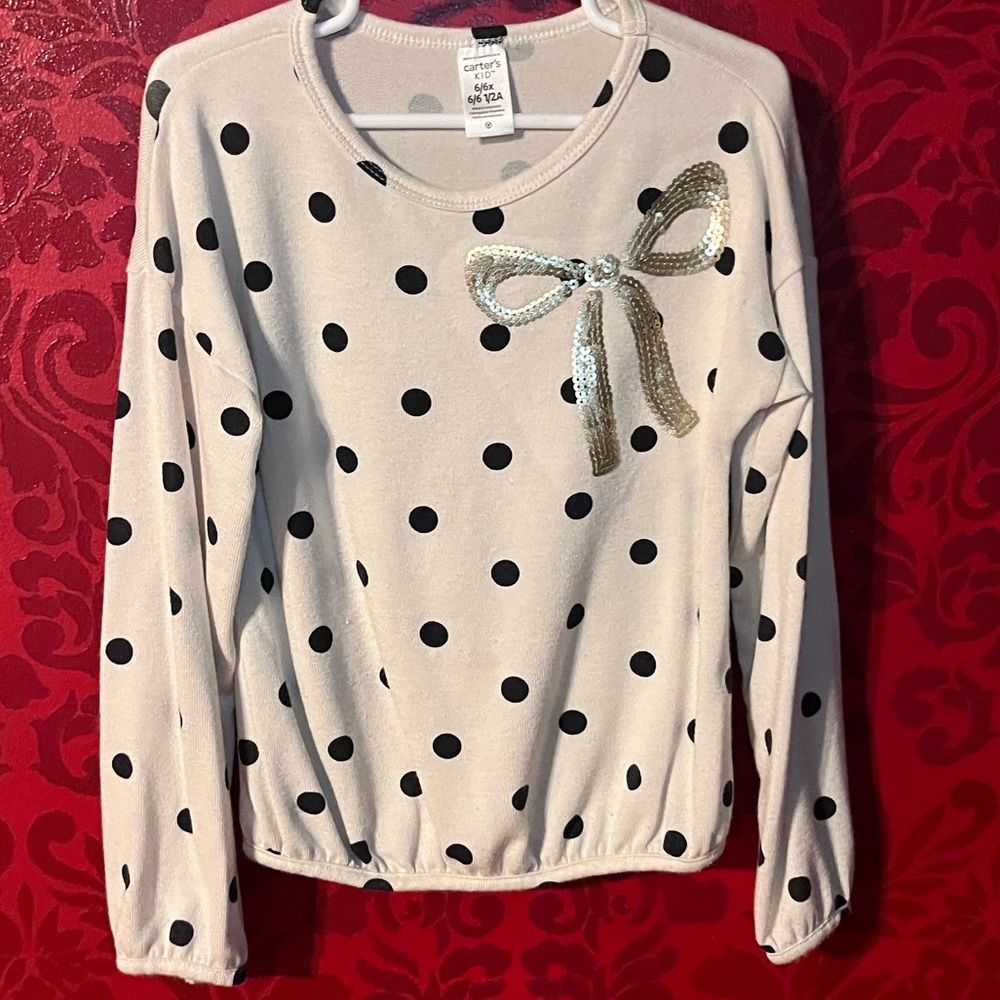 3 for $20! Girls carters polka dot top